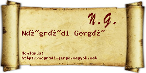 Nógrádi Gergő névjegykártya